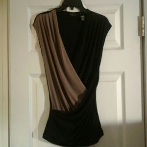 Black and Olive green wrap shirt