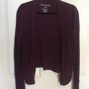 Aeropostale Marroon/Purple Cardigan sweater