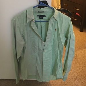 Seafoam green polo classic fit size 12 new