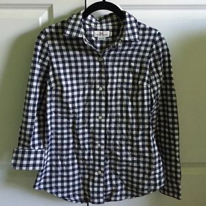 navy and white gingham vineyard vines button down