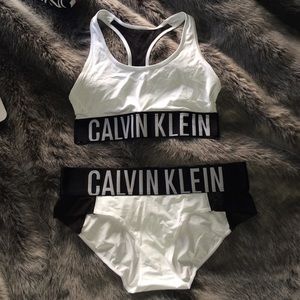 Brand New white mesh Calvin Klein top and bottom