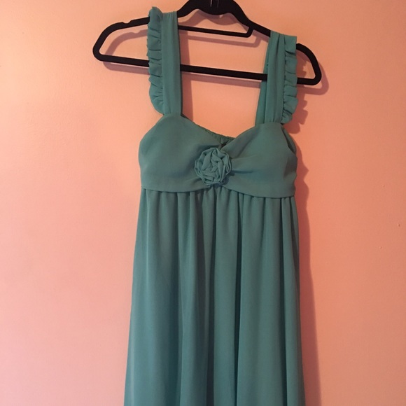 Aqua cocktail dress