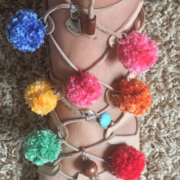 Handmade pom pom gladiator sandals - Not for sale - Picture 4 of 4