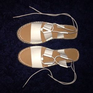 ASOS jersey island tie leg espadrille sandals