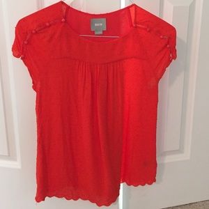 Anthropologie clip dot button tee