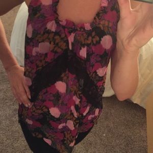 Floral Lacey Racerback Top