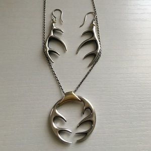 Elizabeth and James Silver Antler Set