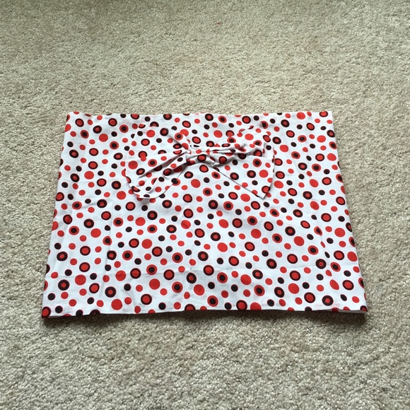 Polka dot bow crop top