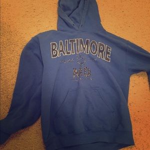 Baltimore, Maryland blue hoodie