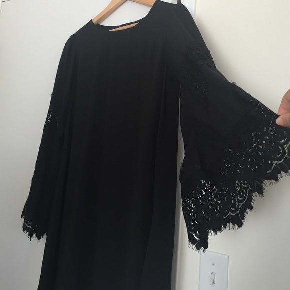 Black Bell Sleeve Dress