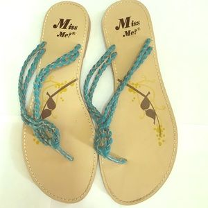 Blue Miss Me Flip Flop Sandals. Women's Size 8.5