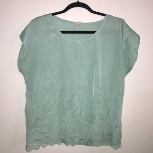 Flower cut out shirt
