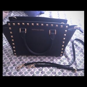Michael Kors Selma Stud Medium Top Zip Satchel