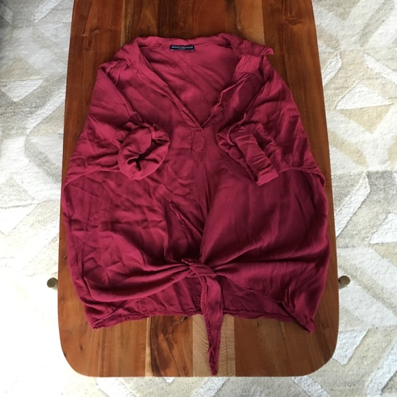 Brandy Melville collared boyfriend shirt. Red S