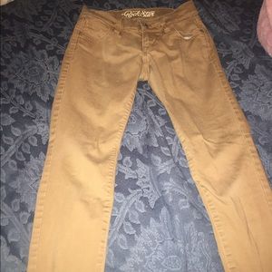 Khaki skinny jeans