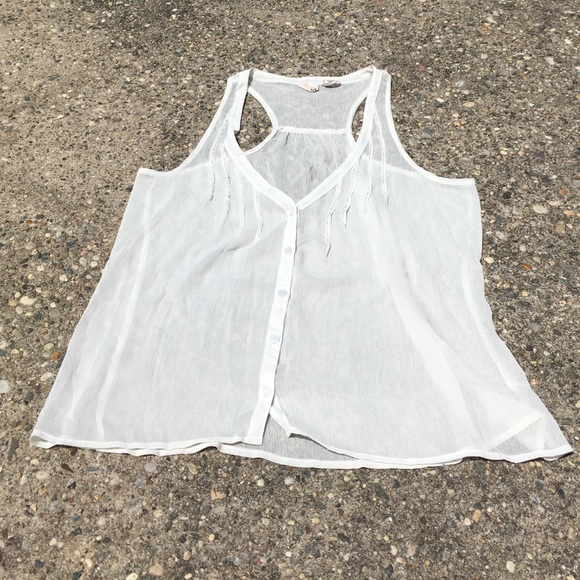 white sheer tank
