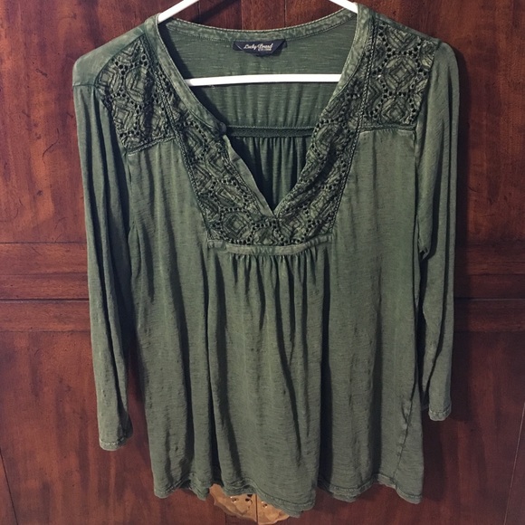 Green NWOT Lucky Brand Tee