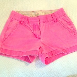 J Crew HOT PINK Shorts
