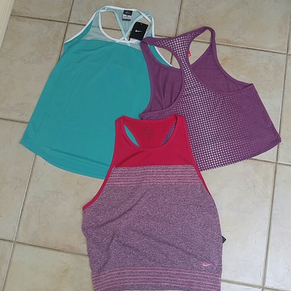 Nike Tops - 🎉1HR SALE NWT 3 Nike Racerback Dri-Fit Tank-Tops