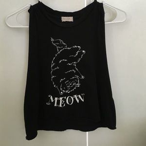 Brandy Melville Meow muscle tee
