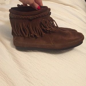 Minnetonka fringe booties
