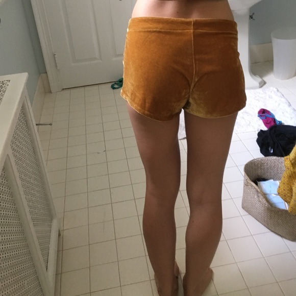 Lenni the Label velvet short shorts.