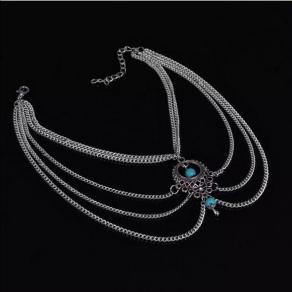 ❗️Last 1❗️Silver Turquoise Beach Bohemian Anklet - Picture 2 of 3