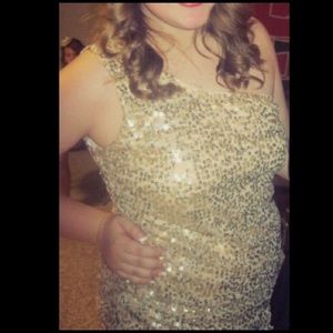 Gold sequined formal/cocktail dress