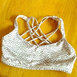 Lululemon White Free to be Wild Sports Bra. size 4