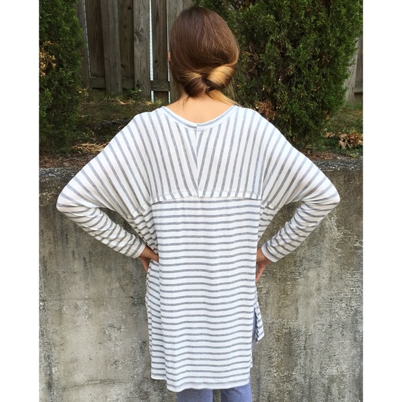 Long Sleeve Striped Tunic - Picture 3 of 4