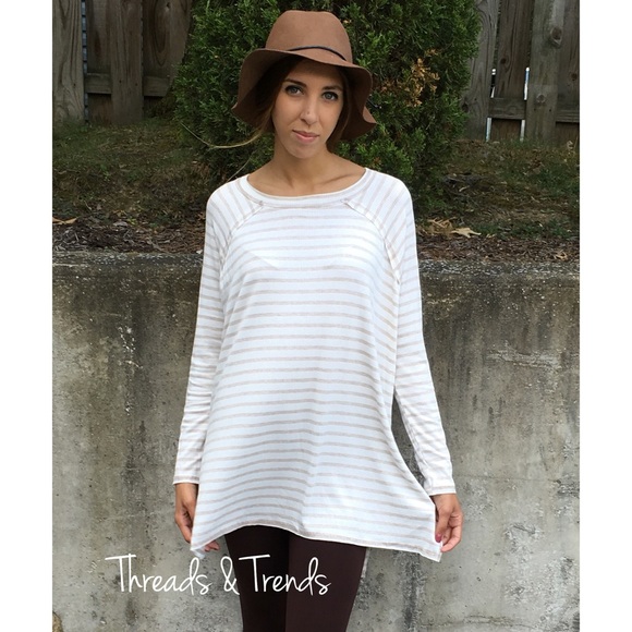 Long Sleeve Striped Tunic - Picture 4 of 4