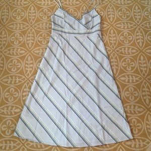 J. Crew sundress with blue and yellow stripes