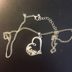 Heart diamond necklace