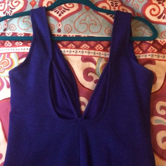 Royal Blue Backless Dress - Picture 2 of 3