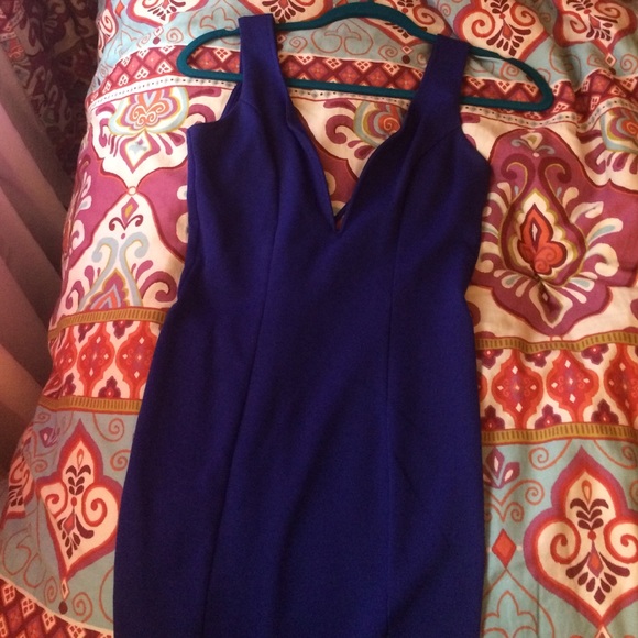 Royal Blue Backless Dress - Picture 3 of 3