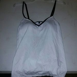 Victorias Secret white tank with black accents