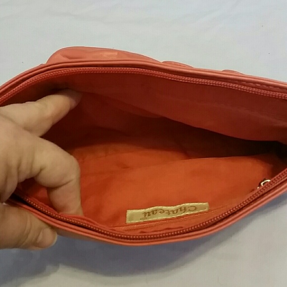 Coral faux leather wristlet - Picture 3 of 4
