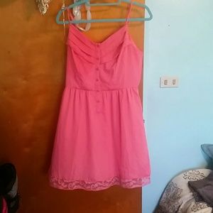 Charming charlie Peach sundress with lace bottom