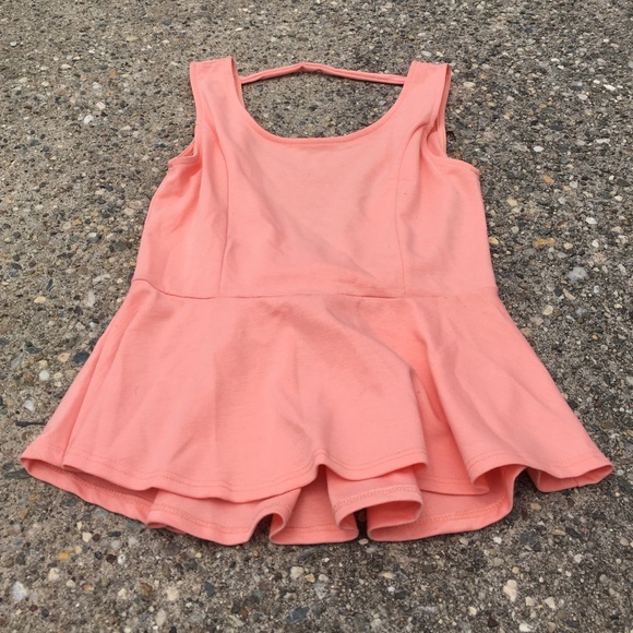 peach peplum top