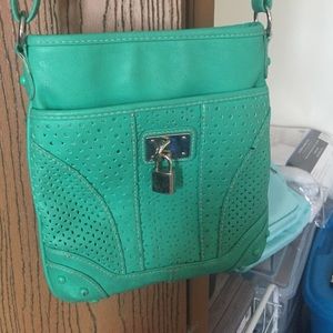 Turquoise cross body purse