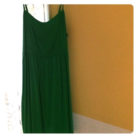 Plain cute green dress