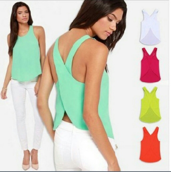 Sheer opened back top