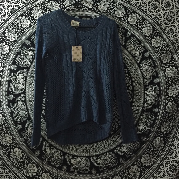 Pink Rose Sweaters - Blue sweater