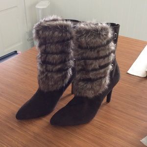 Brown Fur Booties