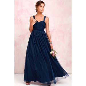 Navy blue, long dress