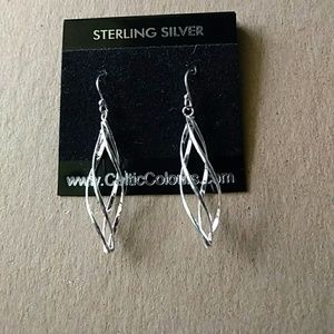 Beautiful sterling silver twisty earrings