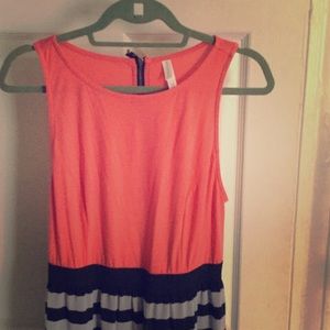 Beautiful orange maxi with stripes