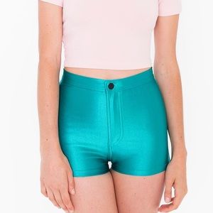 American Apparel Disco Shorts - teal color