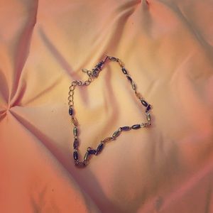 Gold/silver black ankle bracelet