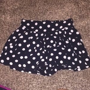 polka dot shorts.